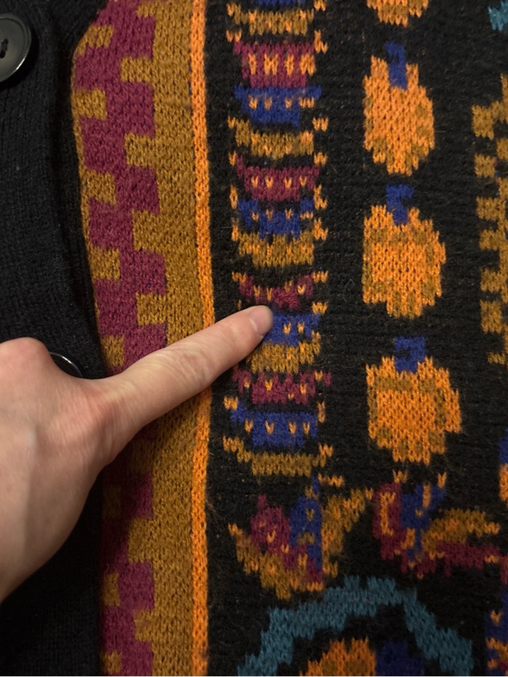 Farm Rio Multicolor Patterned Cardigan with Button Front size XS - Picture 3 of 4